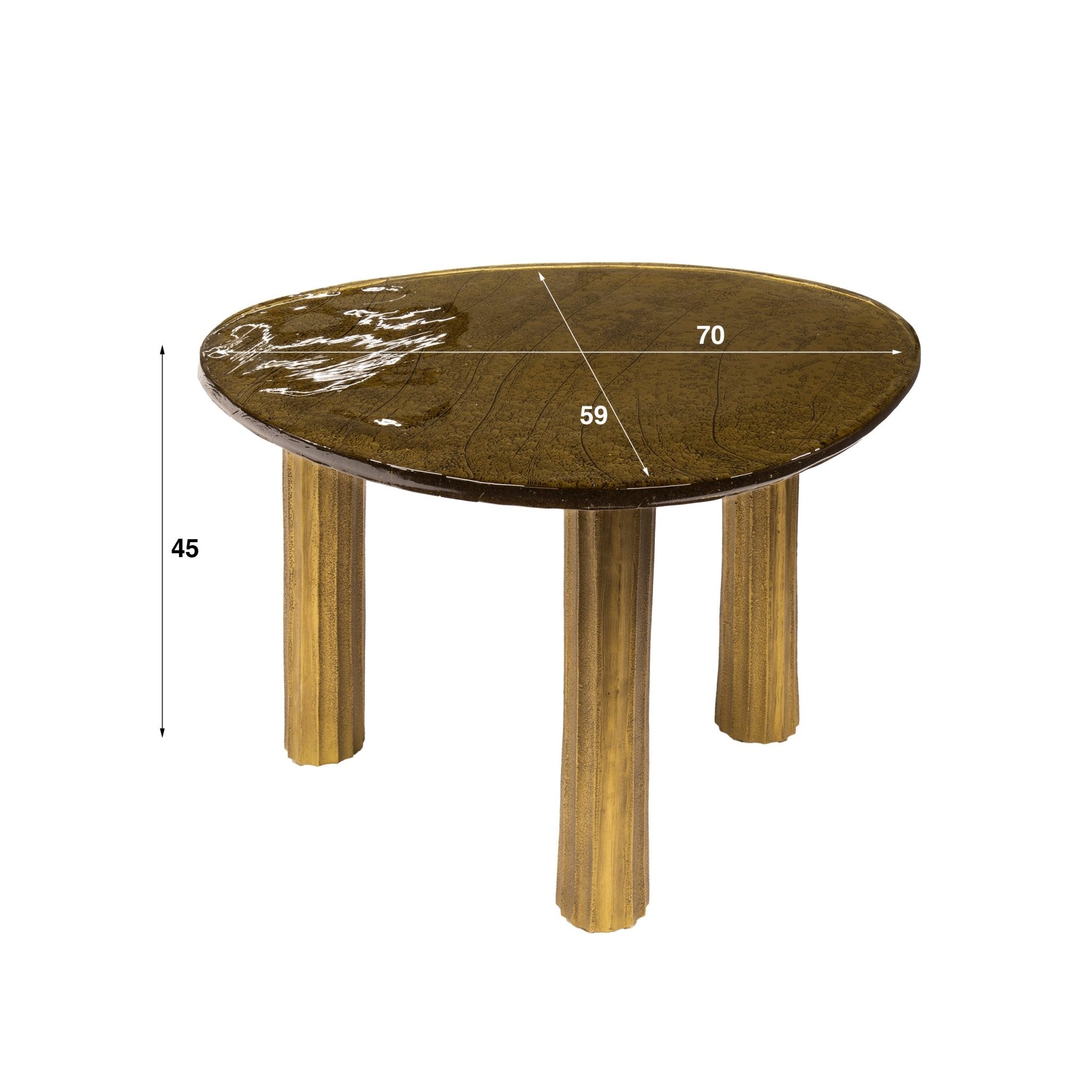 Ronde Salontafel Astra L Goud - Industrieelinhuis.nl