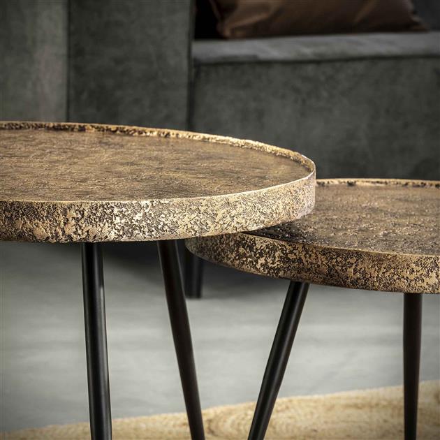 Salontafelset Rond Emi Brons Antiek