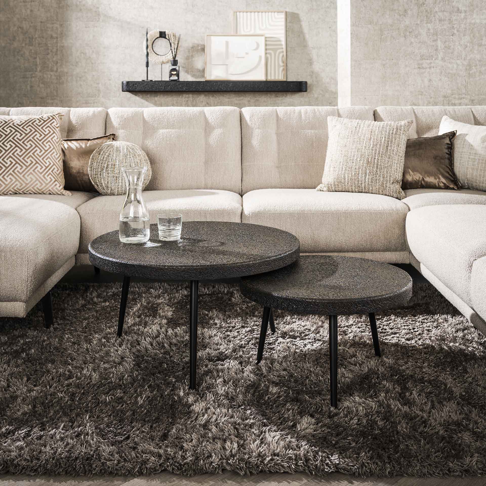 Salontafelset Buckley Rond Metallic
