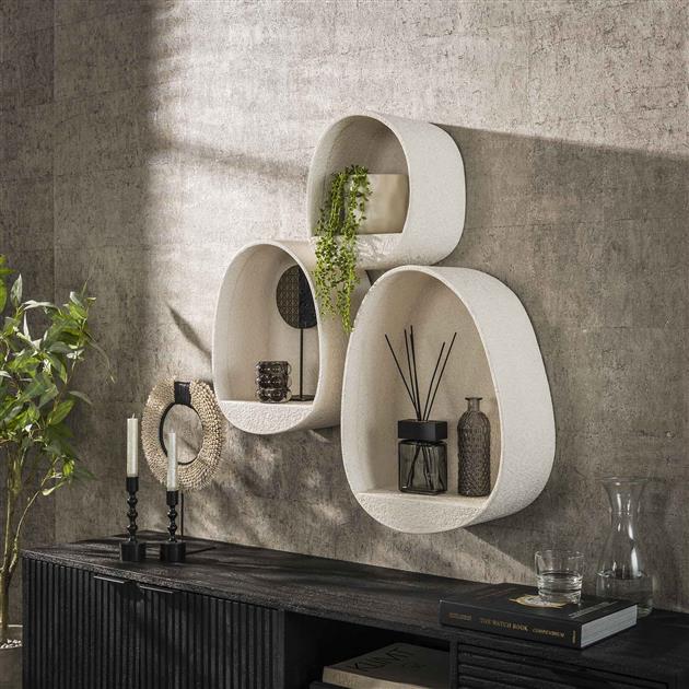 Wandschap Stone druppel set/3
