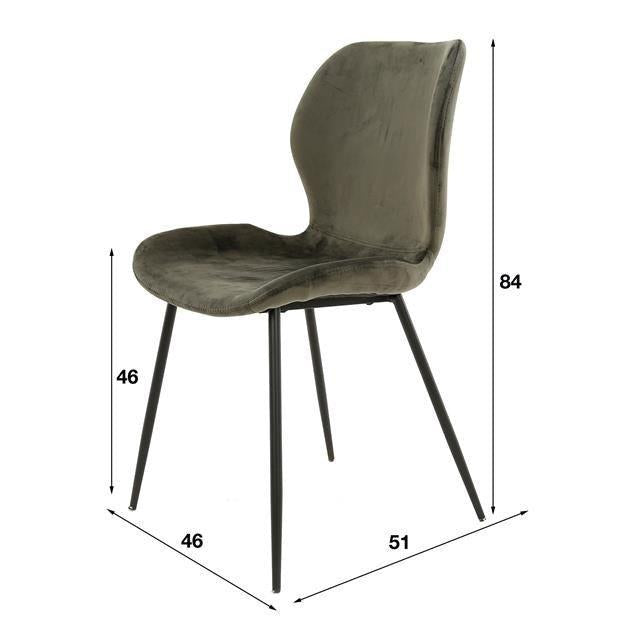 Eetkamerstoel Nova Antraciet - Industrieelinhuis.nl