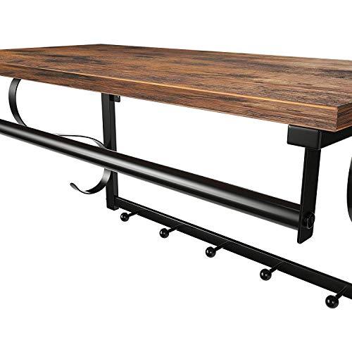 Wandkapstok Industrieel Design | Houtlook en Staal | 60x30x31,7cm