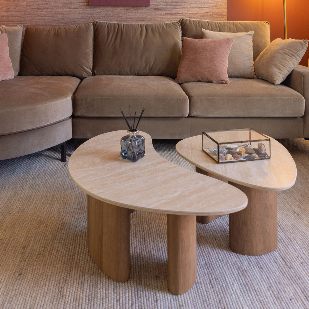 Salontafel set van 2 Trevi | Organische salontafels