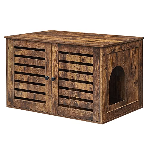 Kattenbak Kast met Deuren - Vintage Bruin - Industrieelinhuis.nl