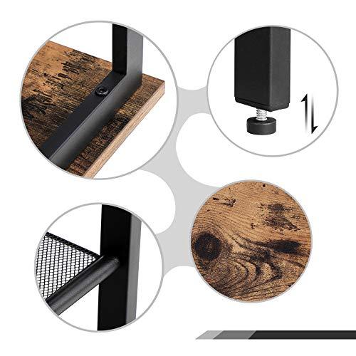Set van 2 nachtkastjes Industrieel Design | Houtlook en Staal | 40x40x50,8cm - Industrieelinhuis.nl