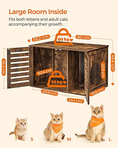 Kattenbak Kast met Deuren - Vintage Bruin - Industrieelinhuis.nl