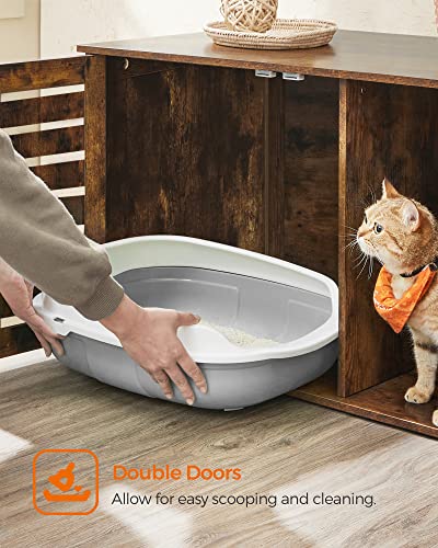 Kattenbak Kast met Deuren - Vintage Bruin - Industrieelinhuis.nl
