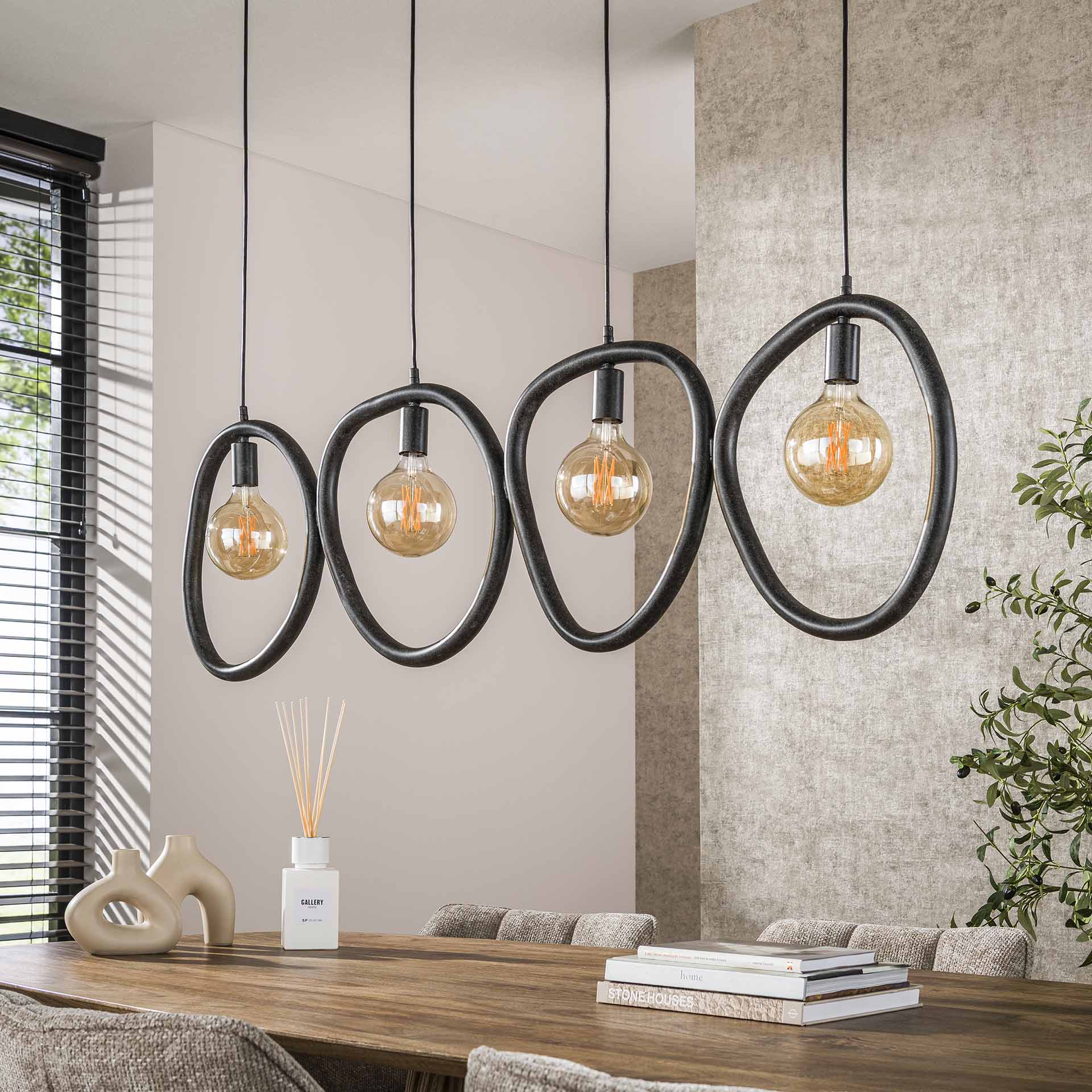 Hanglamp Riley 4 lampen - Industrieelinhuis.nl