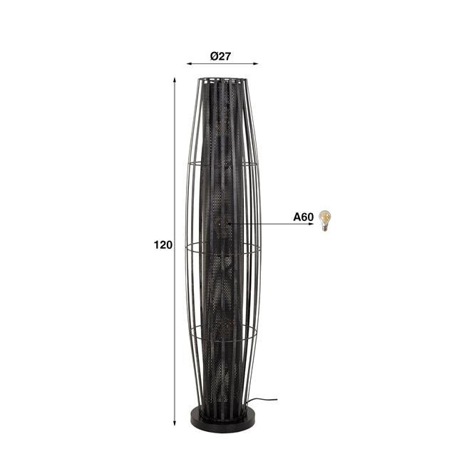 Vloerlamp Cylinder Mesh 3L 120
