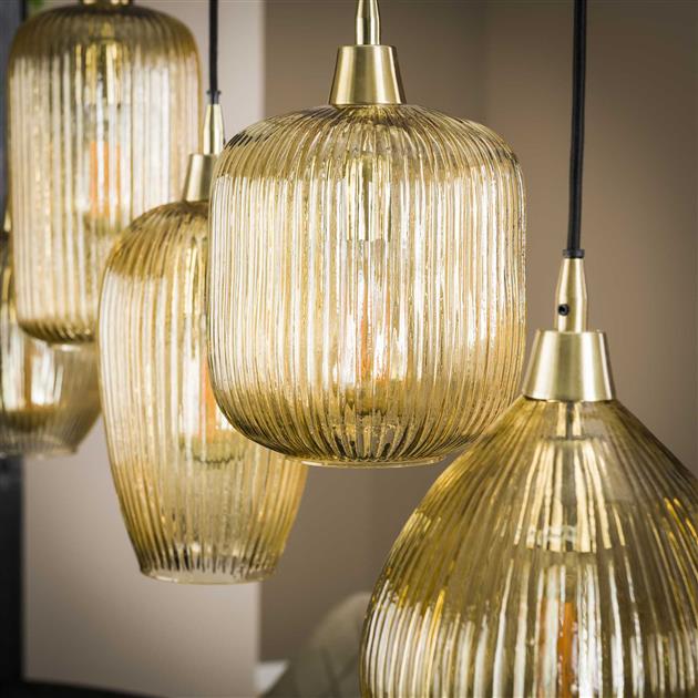 Hanglamp Roman Amber 5 lichtpunten - Industrieelinhuis.nl