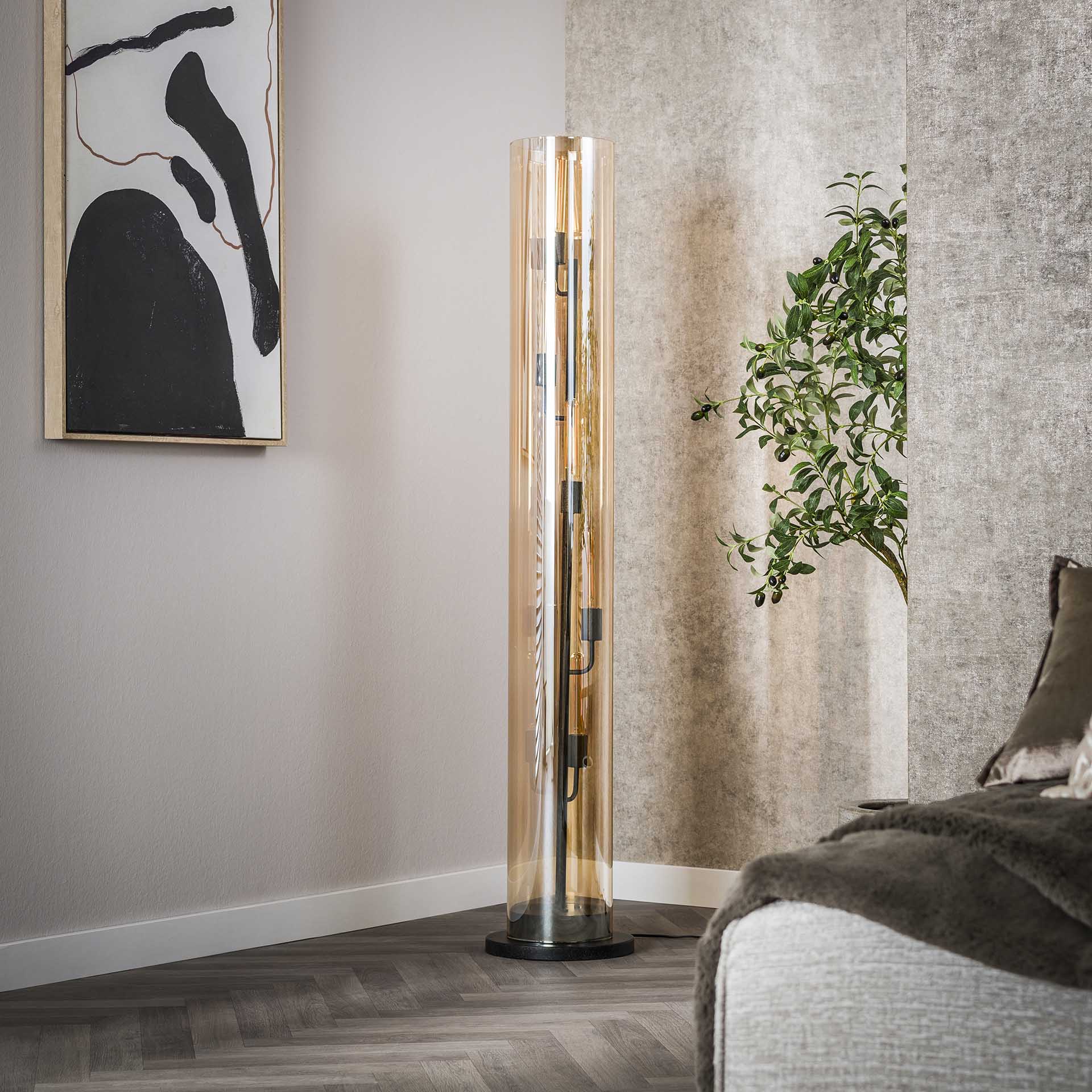 Vloerlamp Polara Tube 5L Amber - Industrieelinhuis.nl
