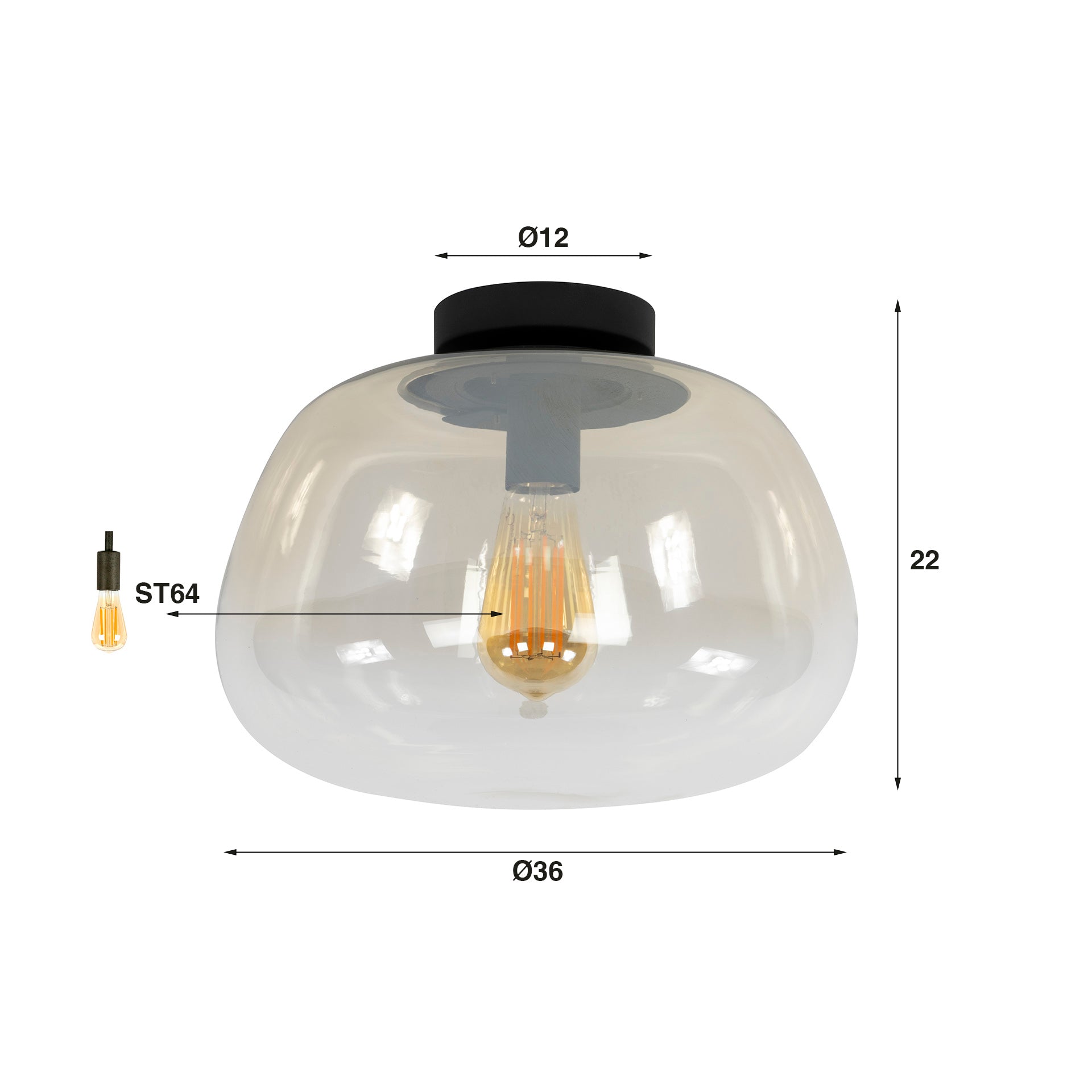 Plafondlamp Pulse - Industrieelinhuis.nl
