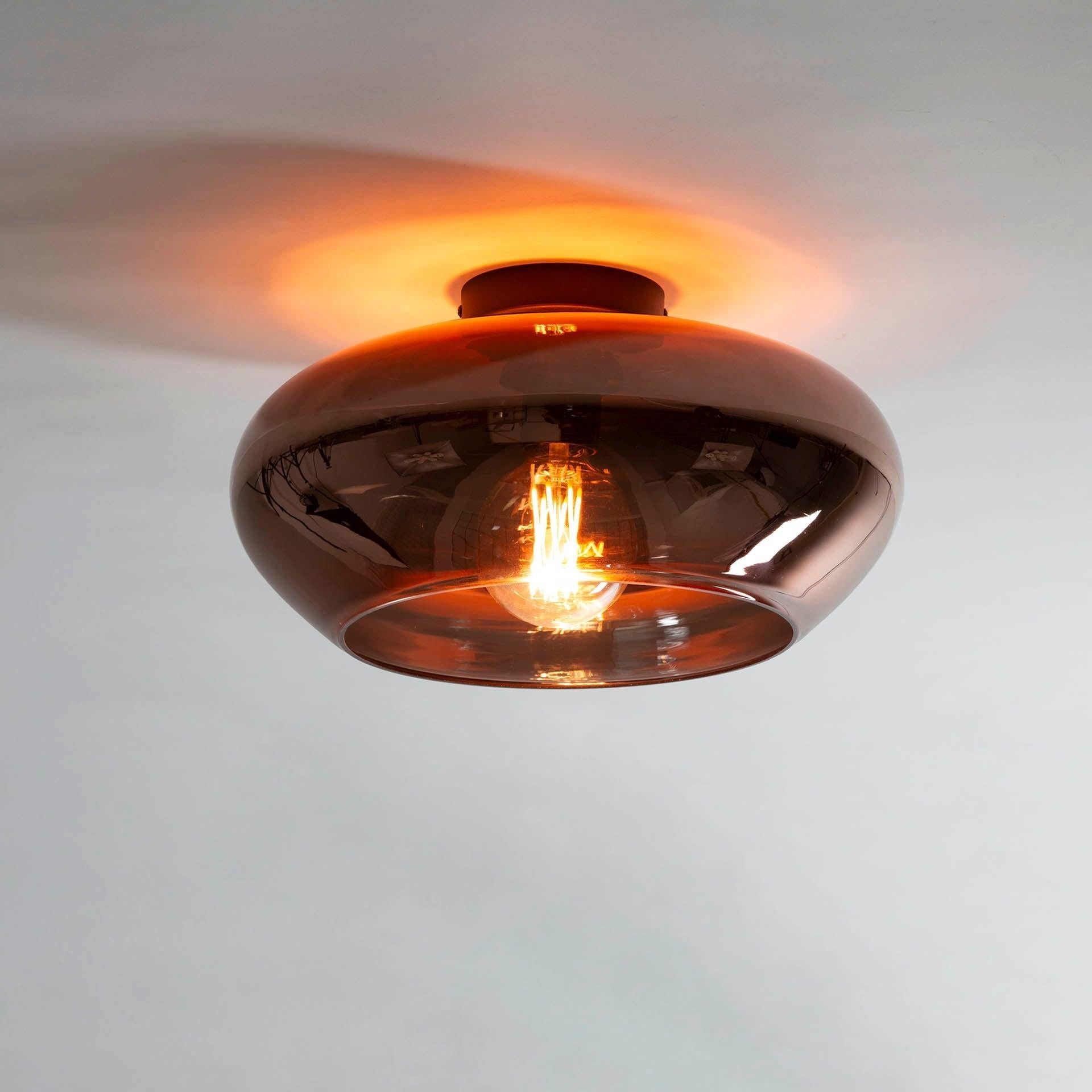 Plafondlamp Elvira Glass Koper - Industrieelinhuis.nl