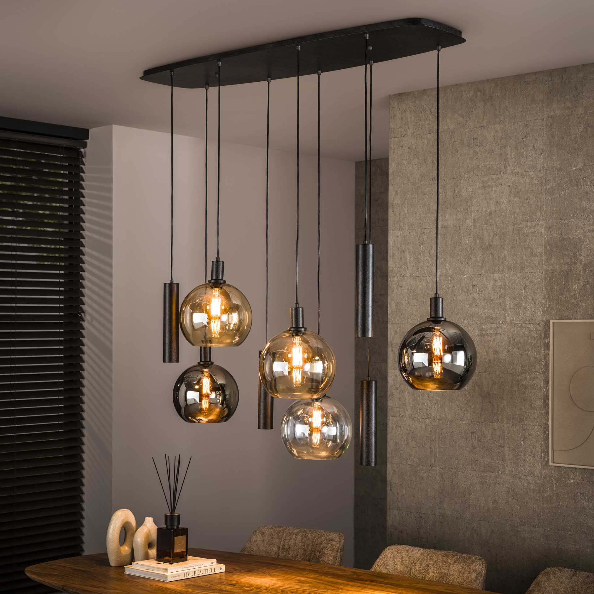 Hanglamp Sfera Tricolore 5+4L - Industrieelinhuis.nl