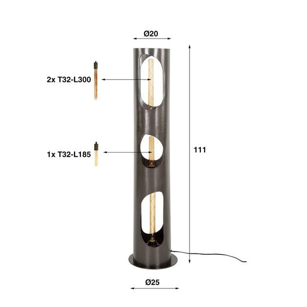 Vloerlamp Organic Cylinder 3L