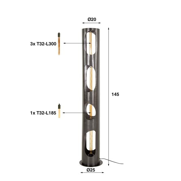 Vloerlamp Organic Cylinder 4L