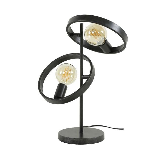Tafellamp Circular Essence Houtskool 2 lichtpunten - Industrieelinhuis.nl