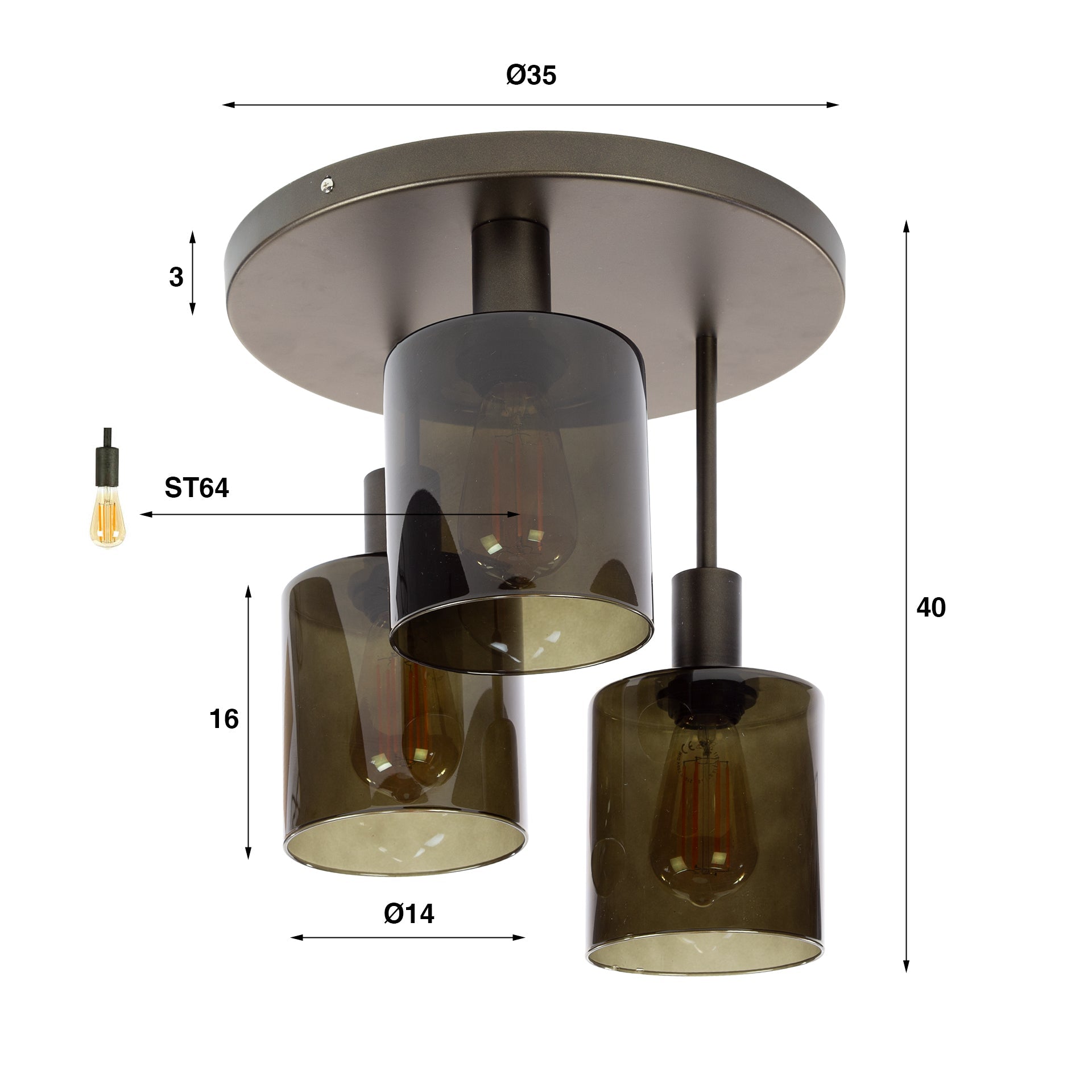 Plafondlamp Sep - Industrieelinhuis.nl