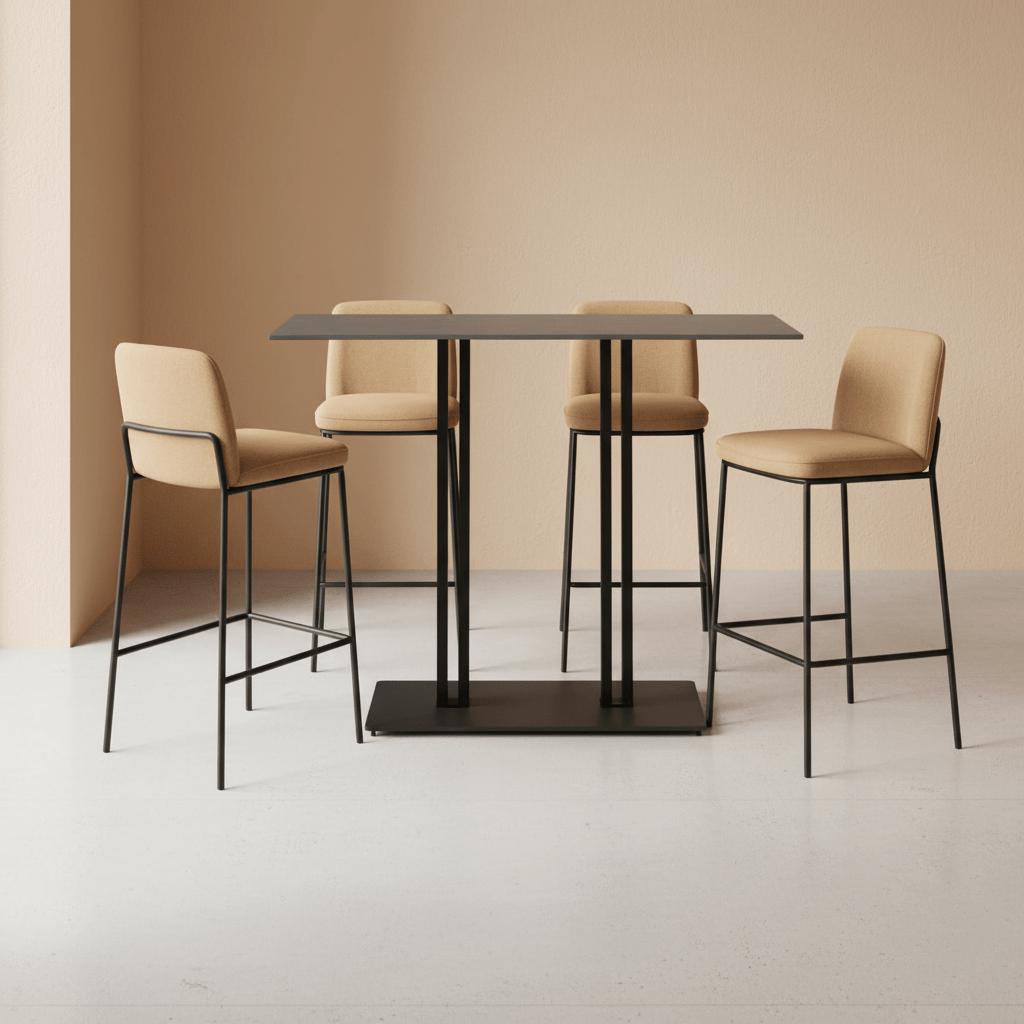 Bartafel - Sintered-Stone Blad - 4 Persoons – 120×80×95 cm