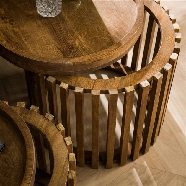 Bijzettafel set van 2 Rond Mod