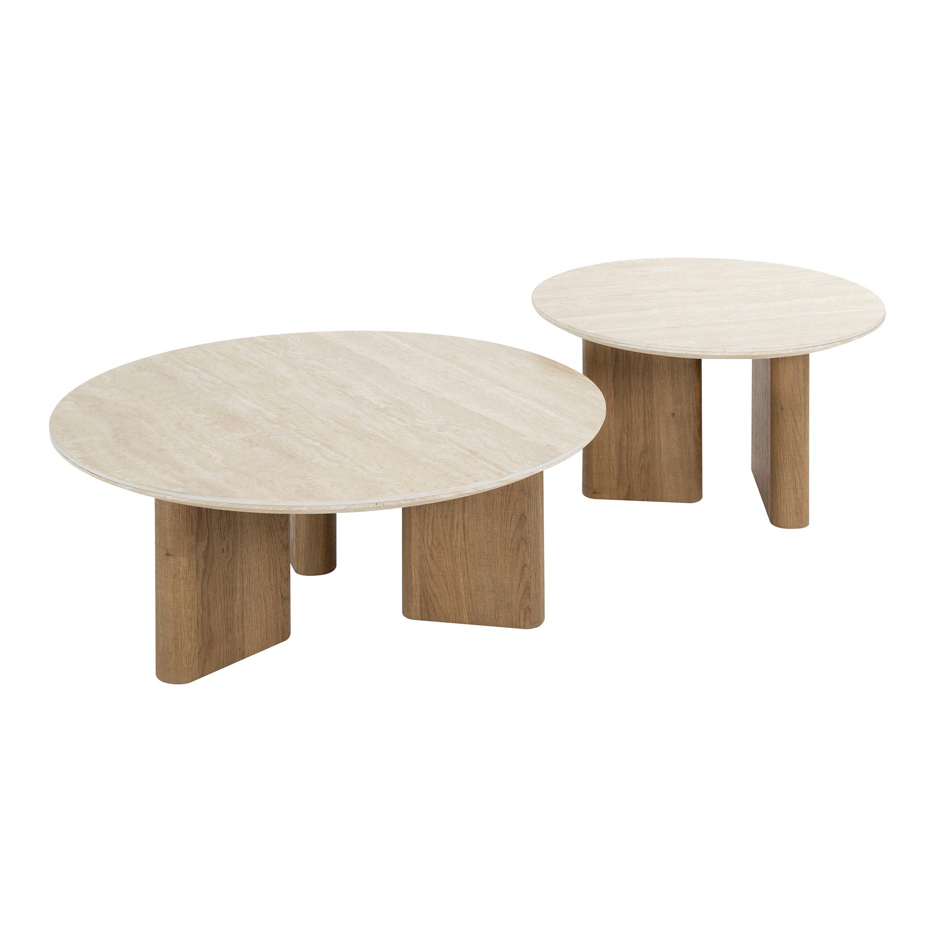 Ceramic Duo Salontafel | Set van 2 | Organische salontafelset