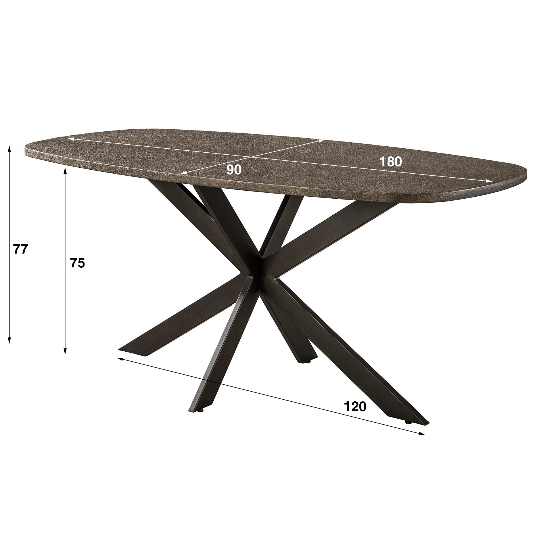 Eettafel Bronvik 180