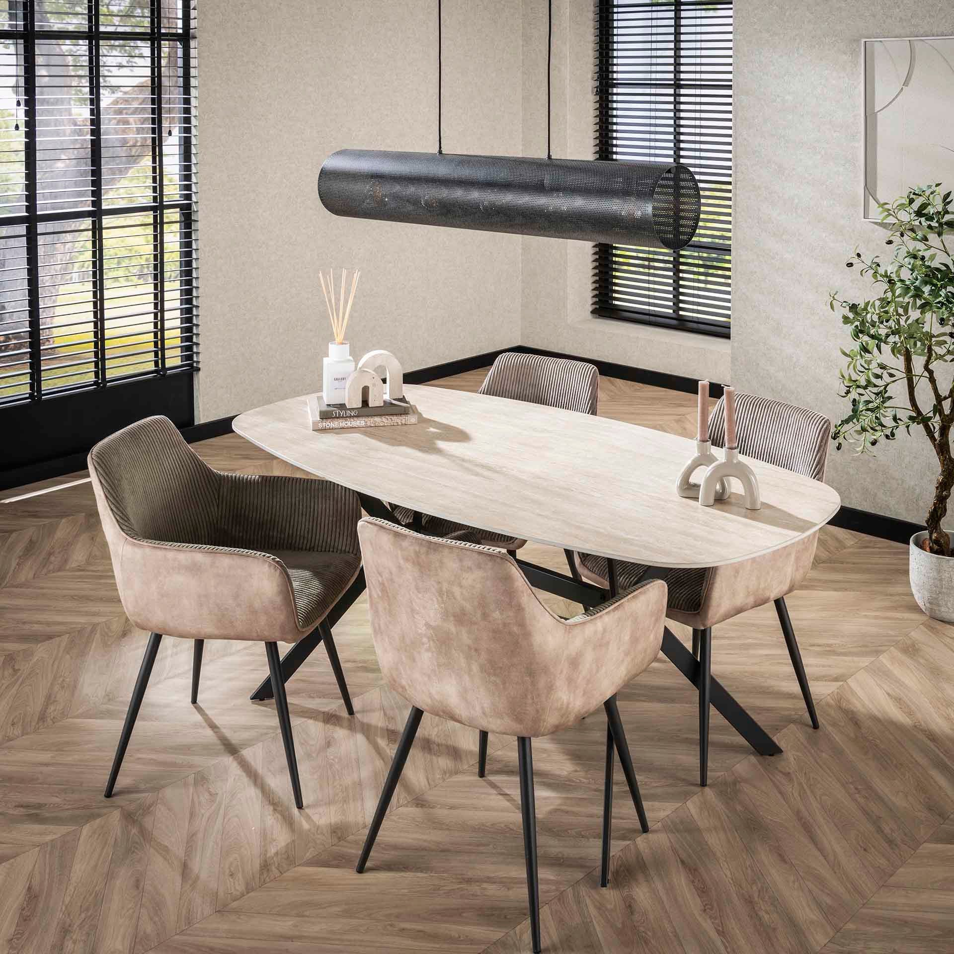 Eettafel Deens Ovaal Nordic 180cm