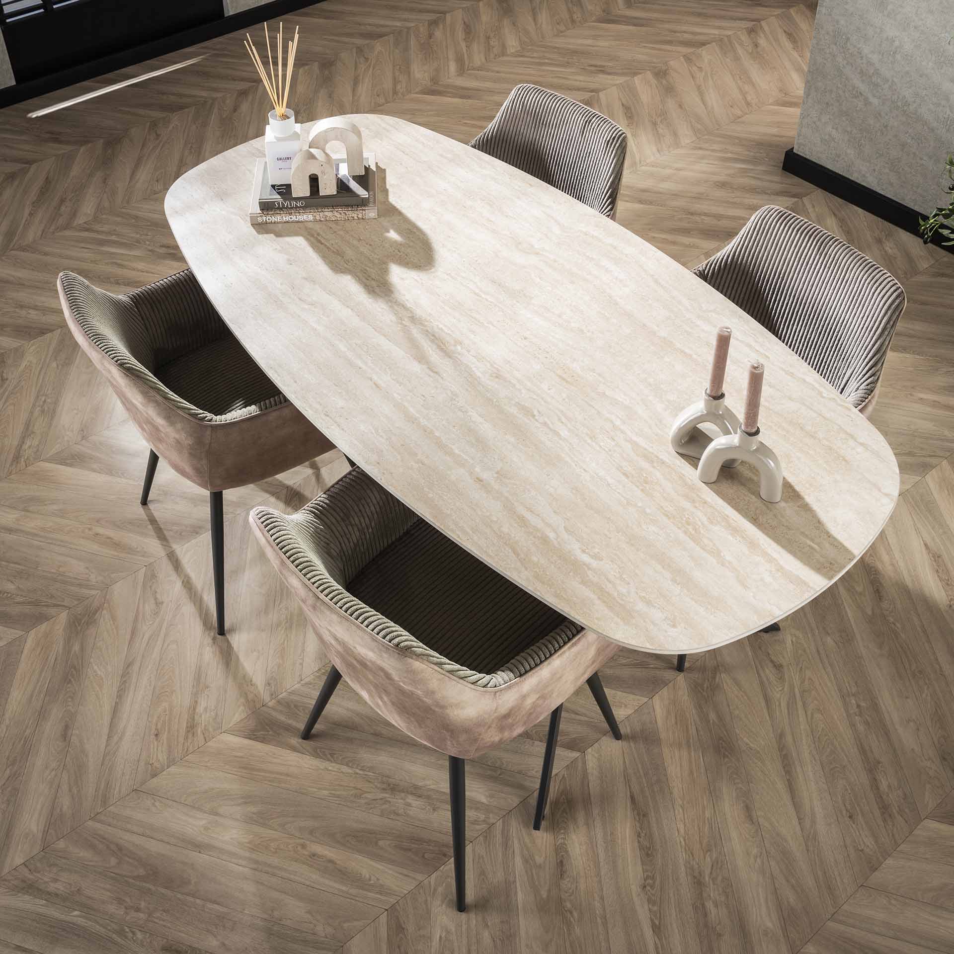 Eettafel Deens Ovaal Nordic 180cm