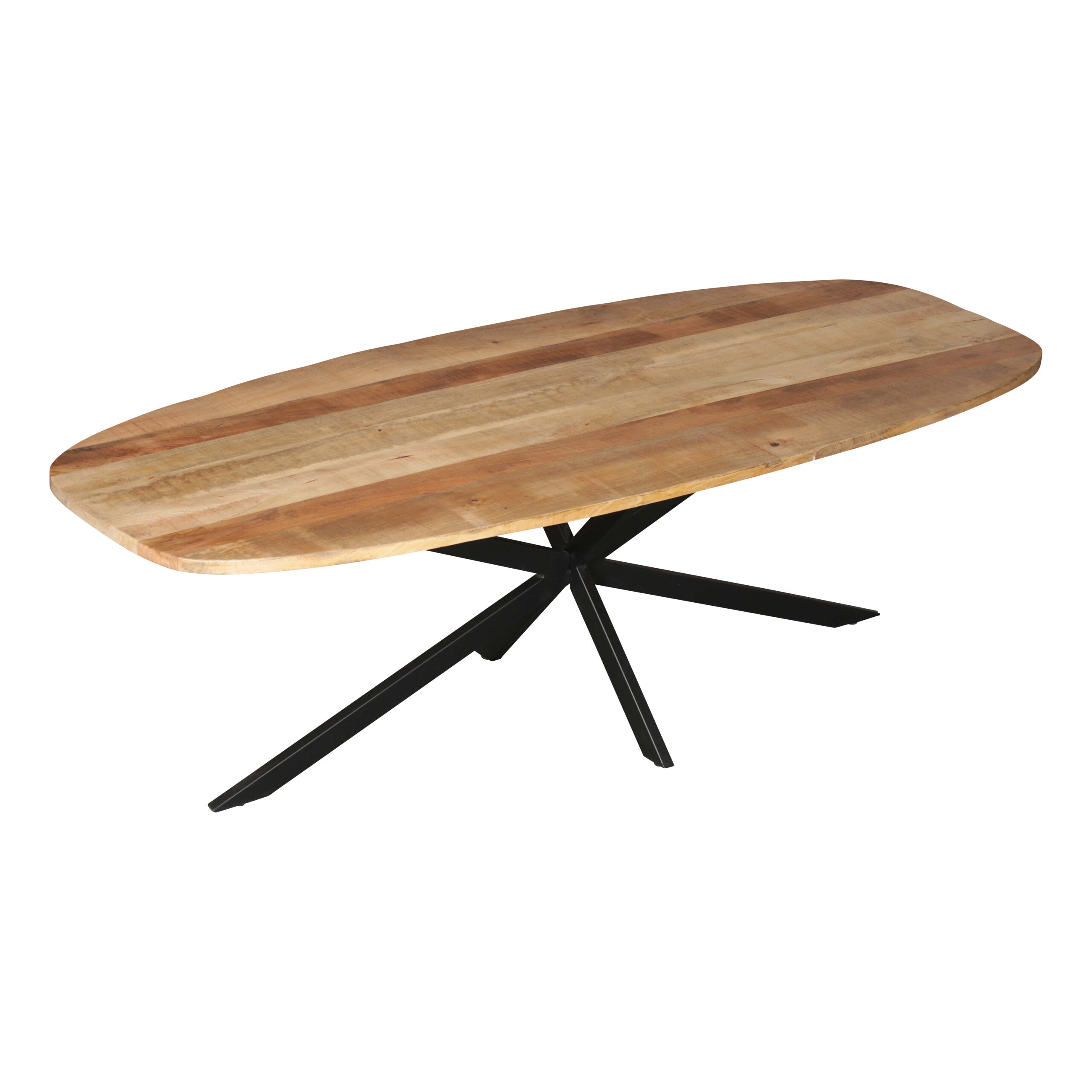 Eettafel Deens ovaal Elegance | Mangohout Staal | 200x100 cm