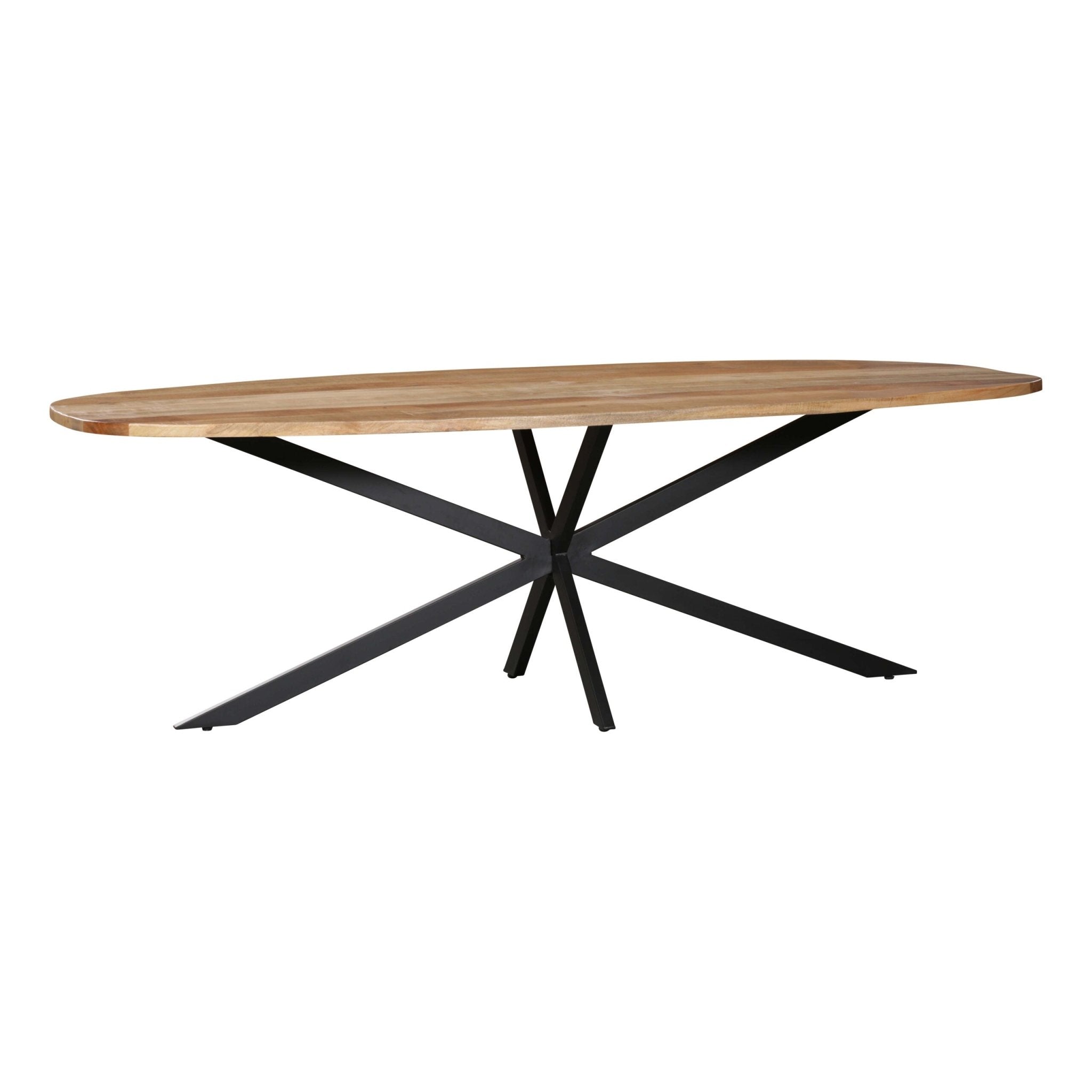Eettafel Deens ovaal Elegance | Mangohout Staal | 200x100 cm