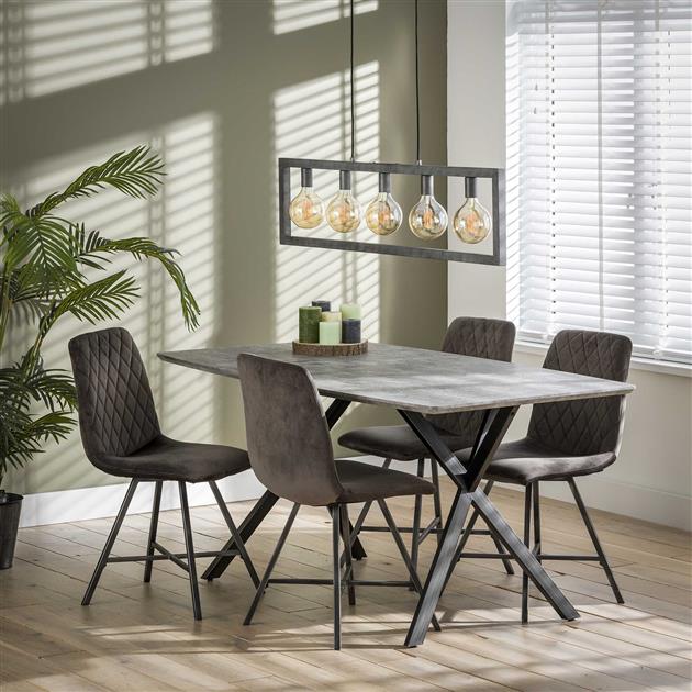Eettafel Deens ovaal Hidde Betonlook 160 cm