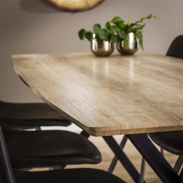 Eettafel Deens ovaal Hidde Eiken Grijs / Antiekwas 190 cm