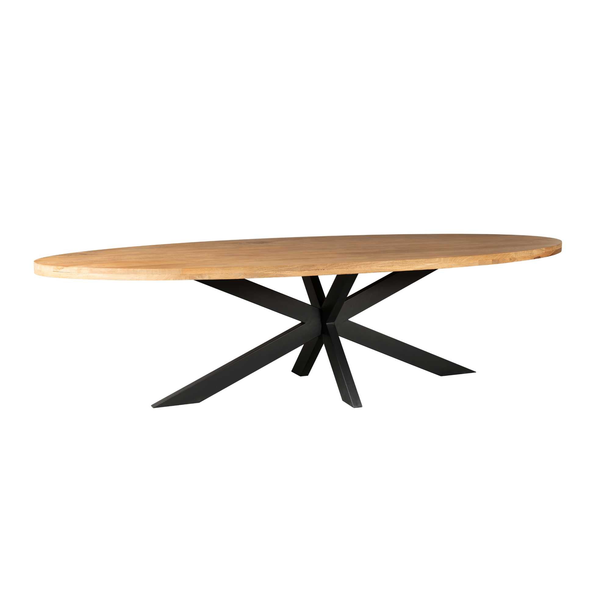 Eettafel Denver | Ovaal | Mangohout Staal | 240 cm