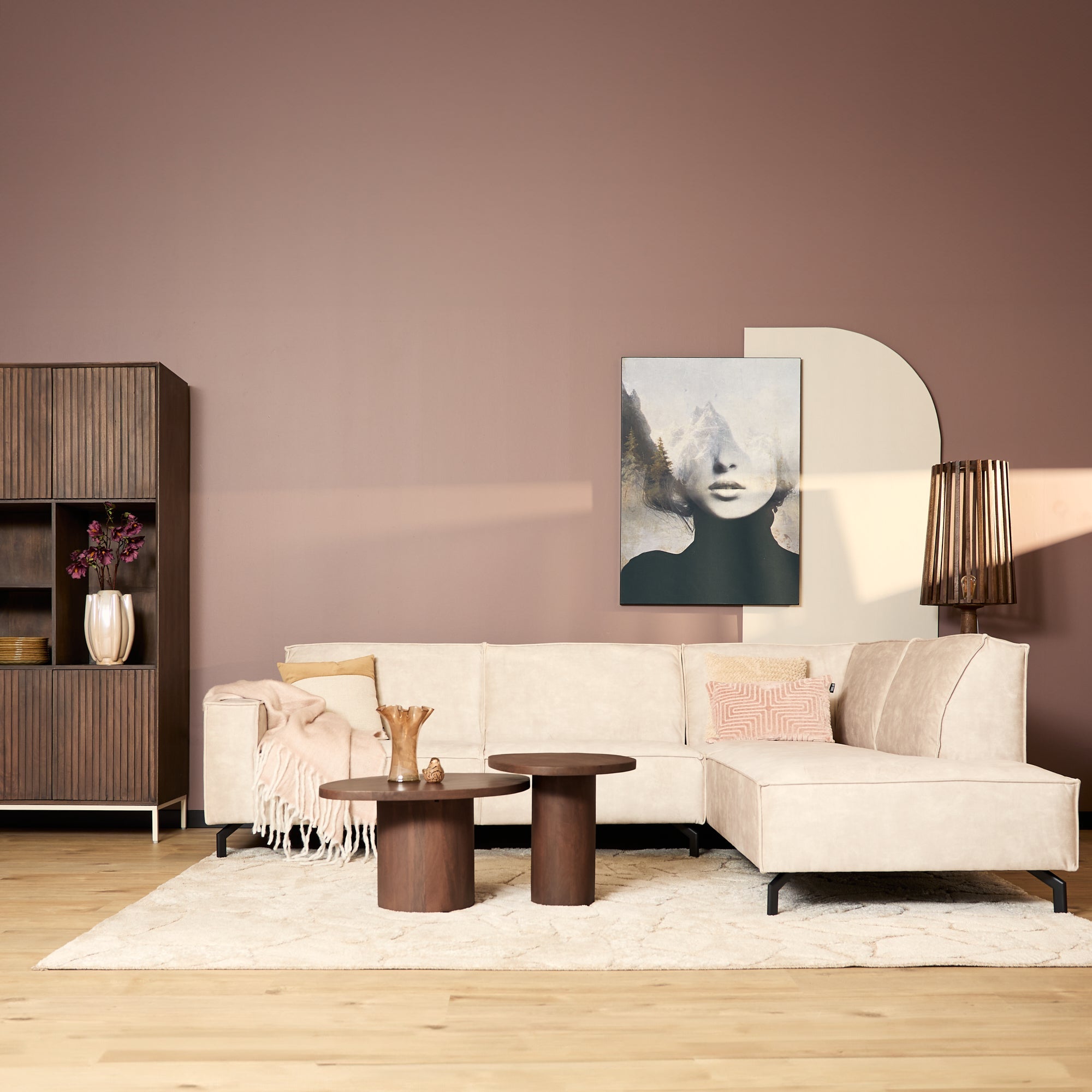 MySofa Floris| 2,5 zits + Divan Rechts | Velvet Beige - Industrieelinhuis.nl
