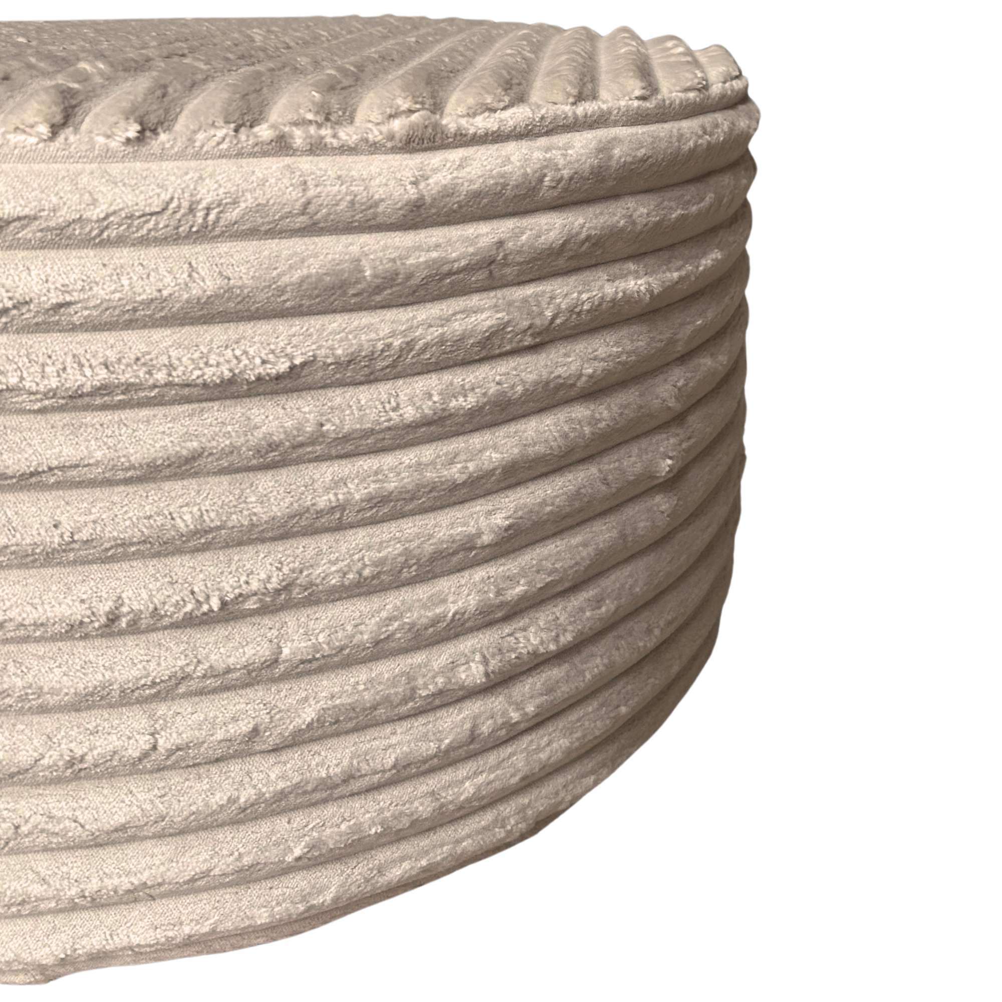 Hocker Rond Velvet Beige 60cm
