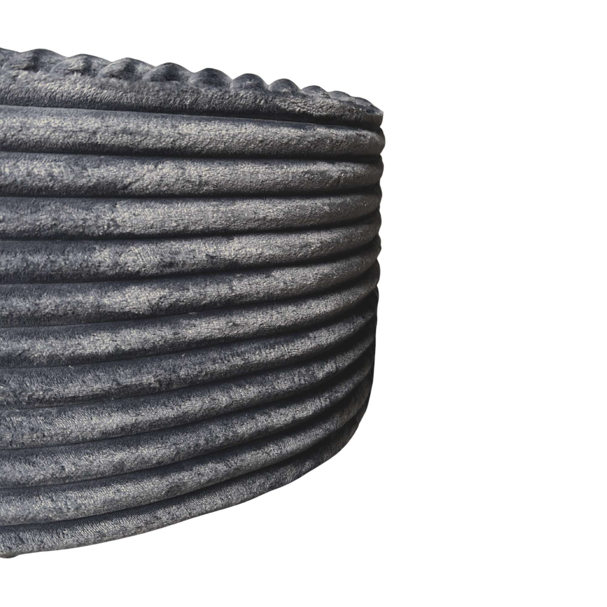 Hocker Rond Velvet Antraciet 60cm