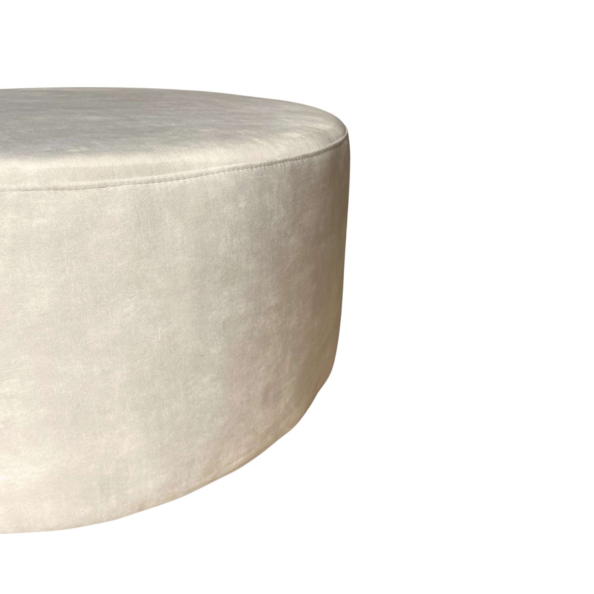 Hocker Rond Velvet Creme 80cm
