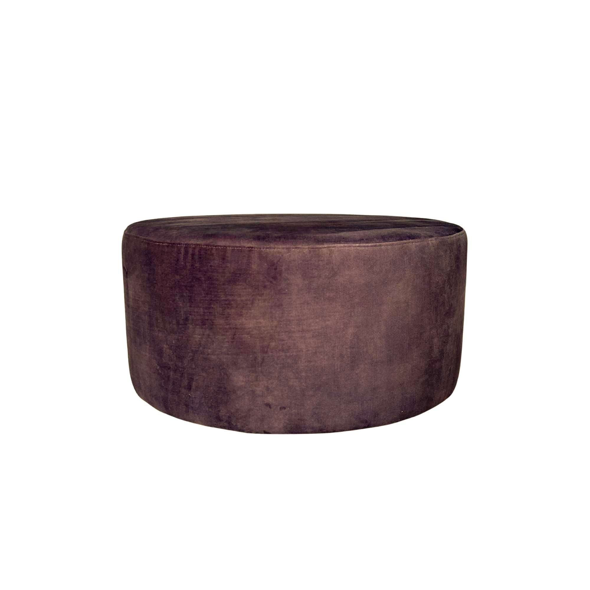 Hocker Rond Velvet Bruin 80cm