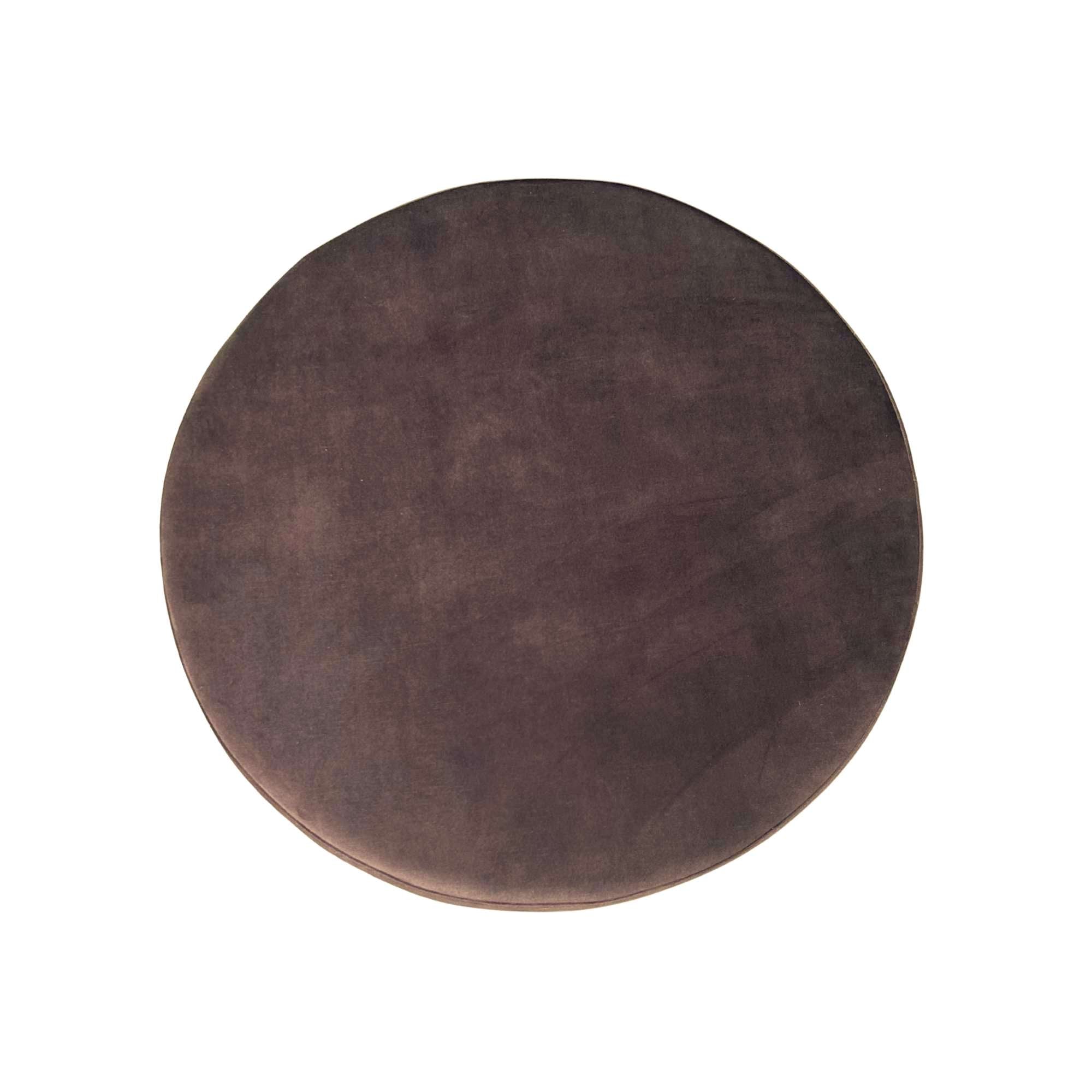 Hocker Rond Velvet Bruin 80cm