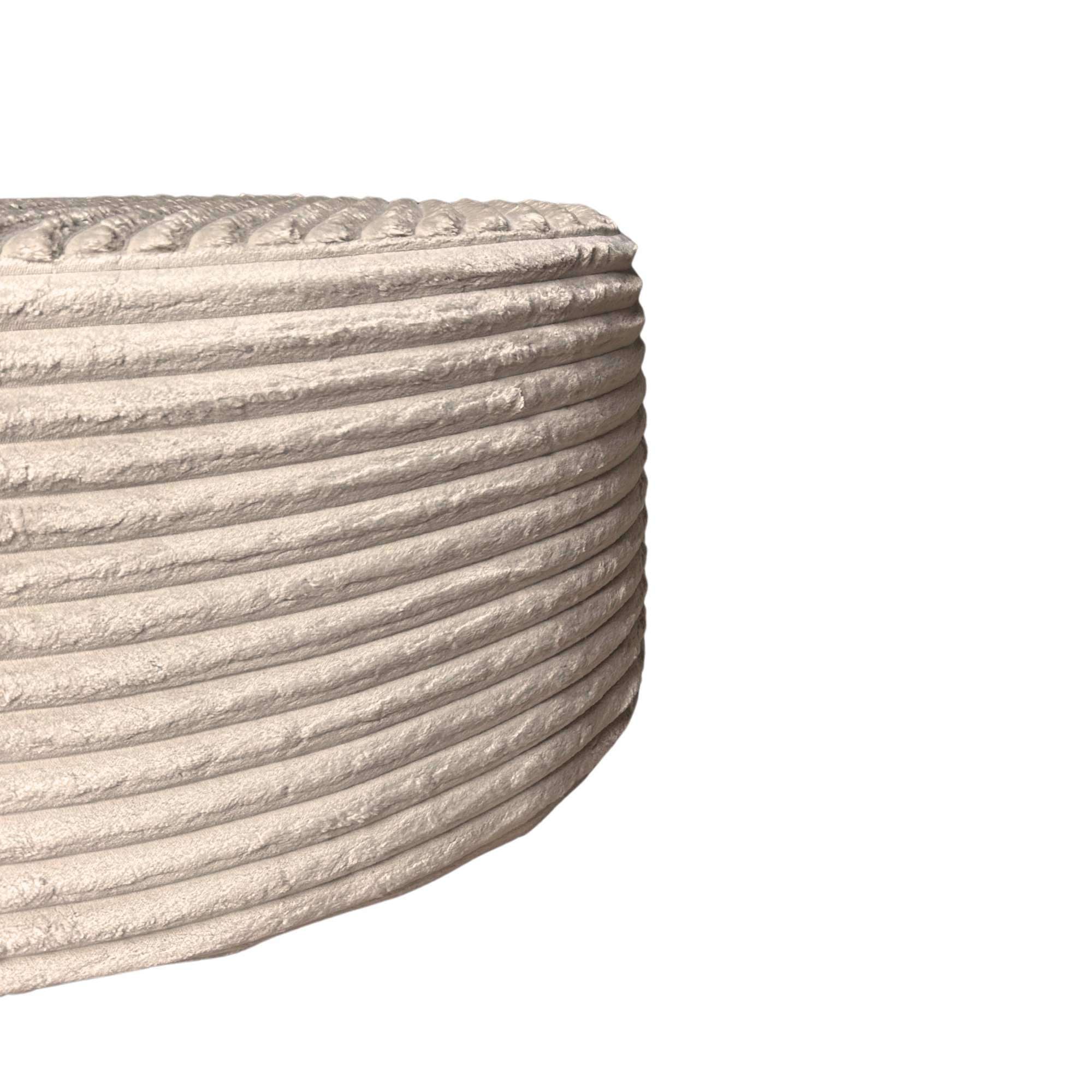 Hocker Rond Velvet Beige 80cm