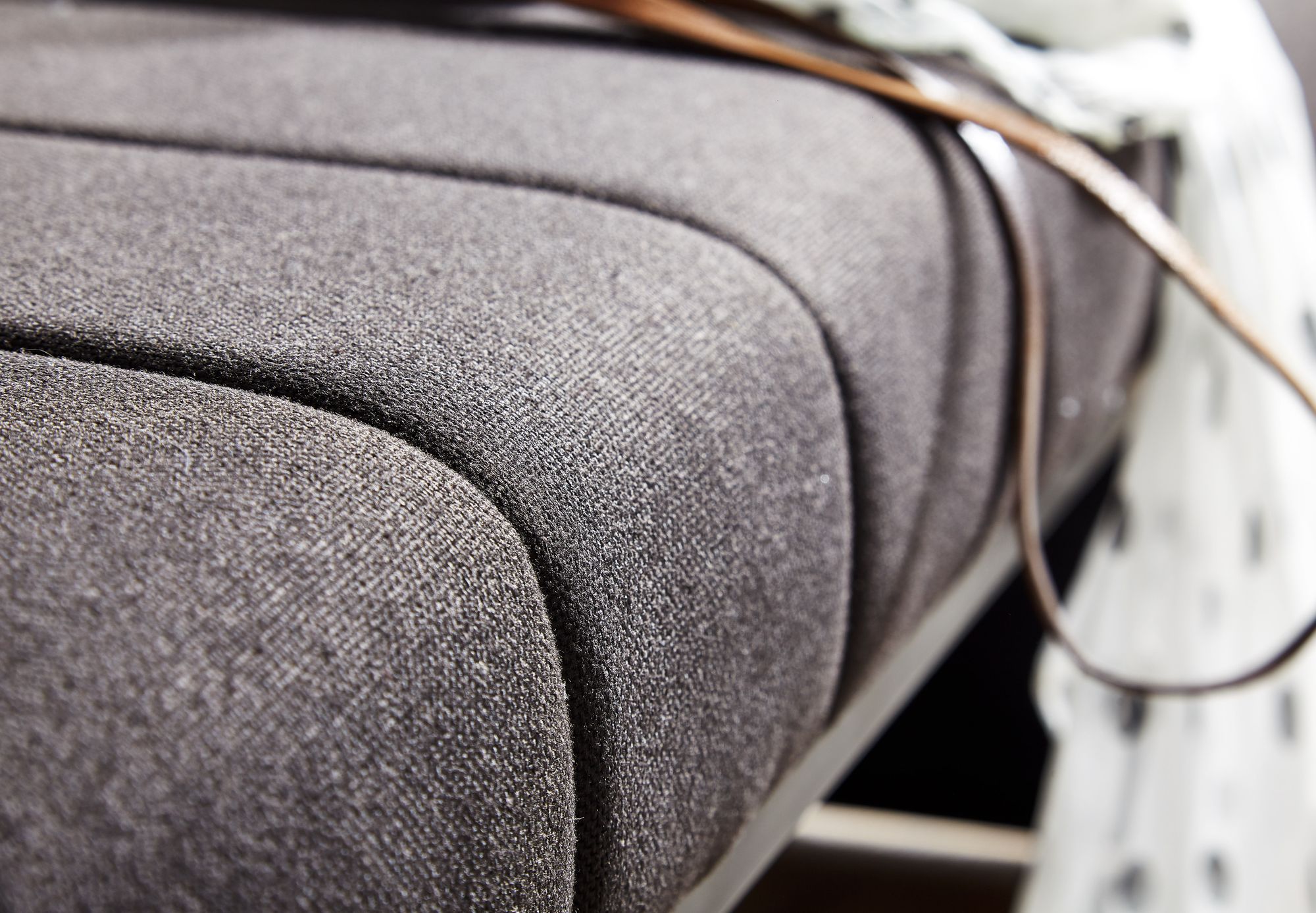 Halbankje zwart | 105 cm x 40 cm x 40 cm | stijlvol groef patroon