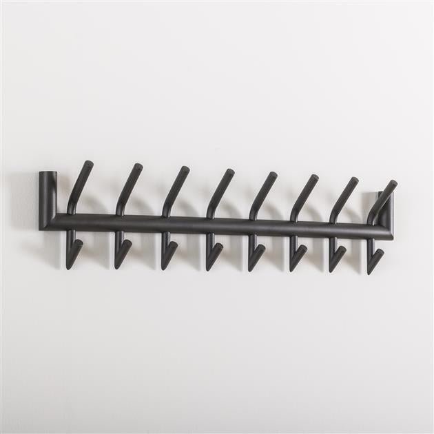 Kapstok 2x8 haken Orion Donkergrijs