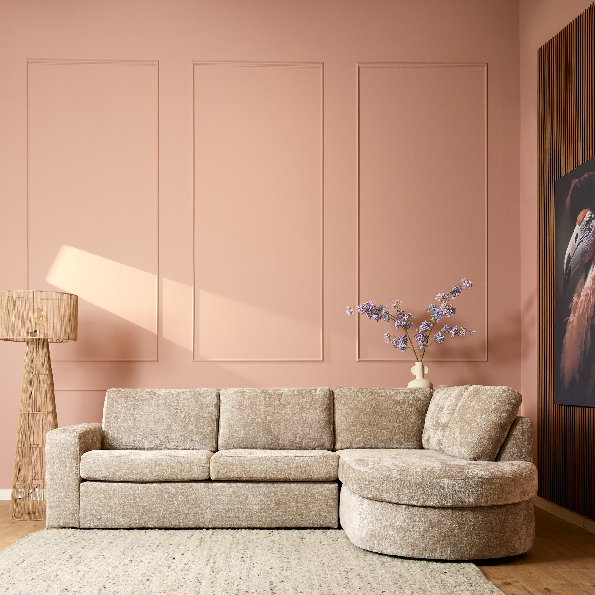 MySofa Alma | 2,5 zits + Divan Rechts | Beige - Industrieelinhuis.nl