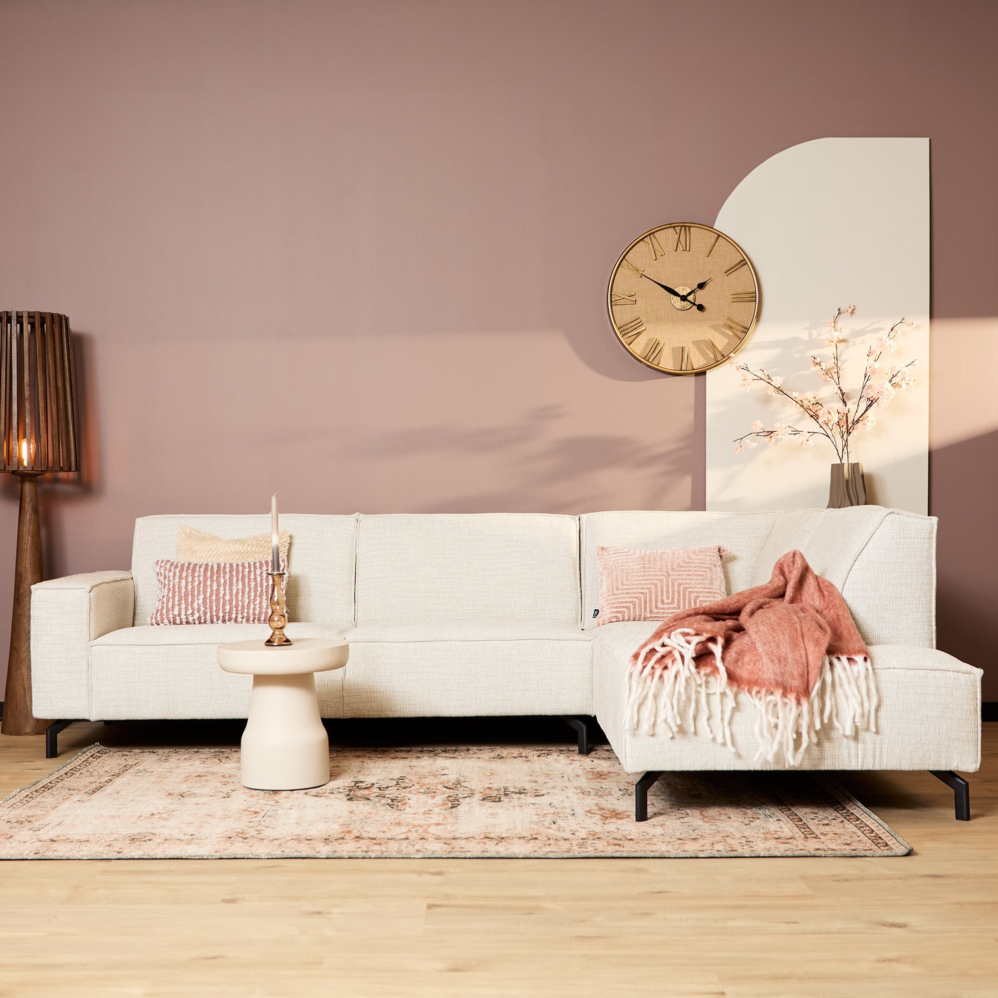 MySofa Floris | 2,5 zits + Divan Rechts | Beige - Industrieelinhuis.nl