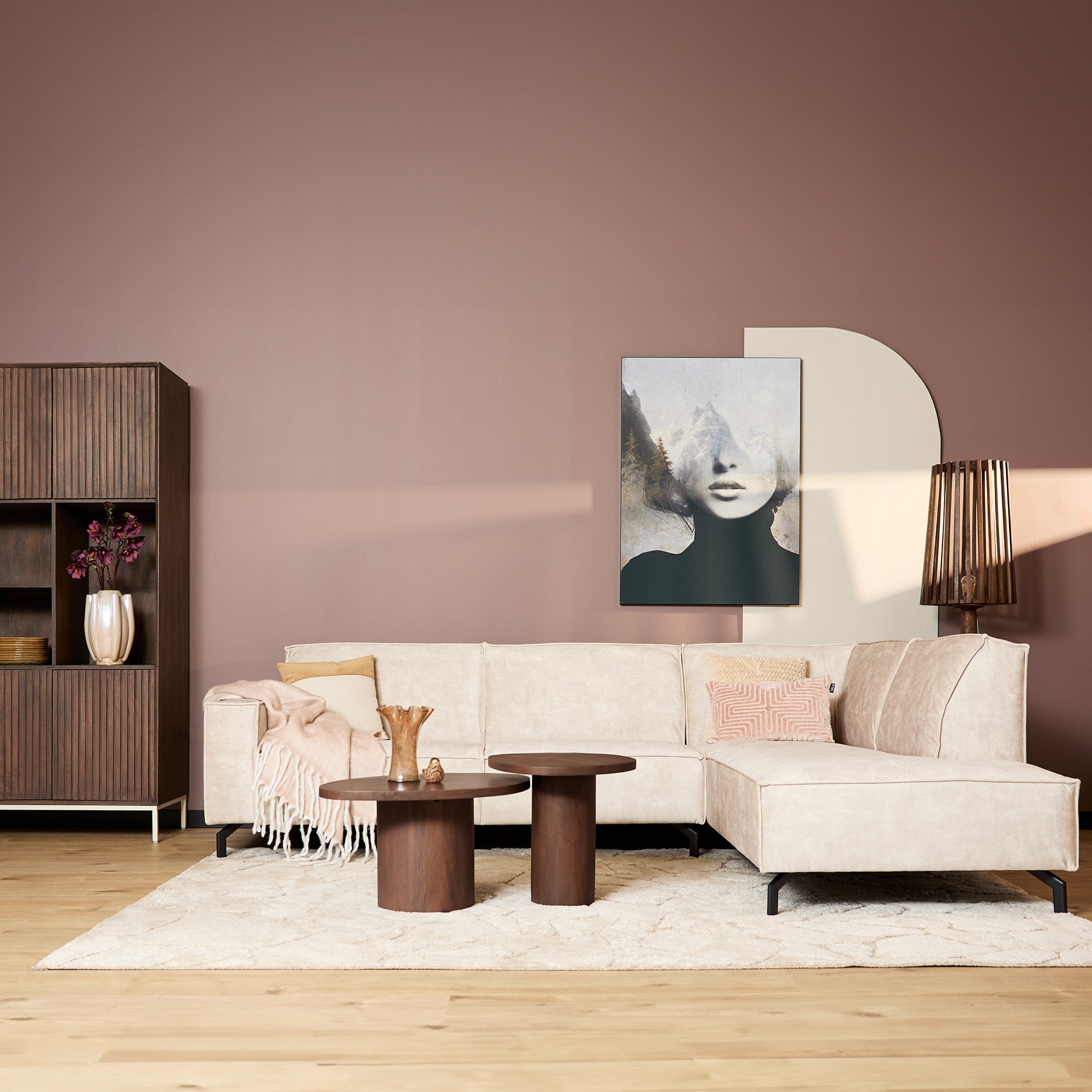 MySofa Floris| 2,5 zits + Divan Rechts | Velvet Beige - Industrieelinhuis.nl