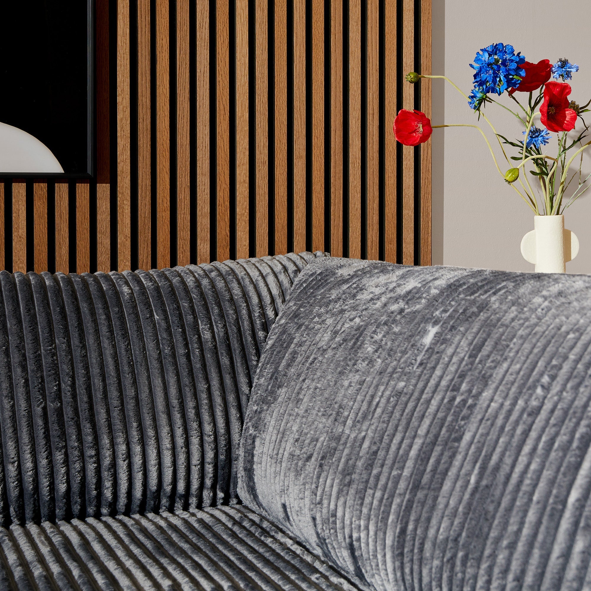 MySofa Teddy | Divan Links + 2,5 zits | Antraciet - Industrieelinhuis.nl