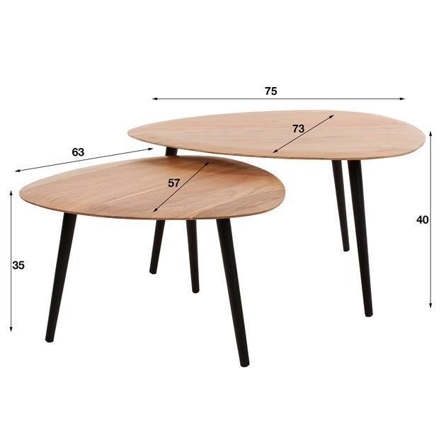 Organische Salontafel set van 2 | Organische Salontafels
