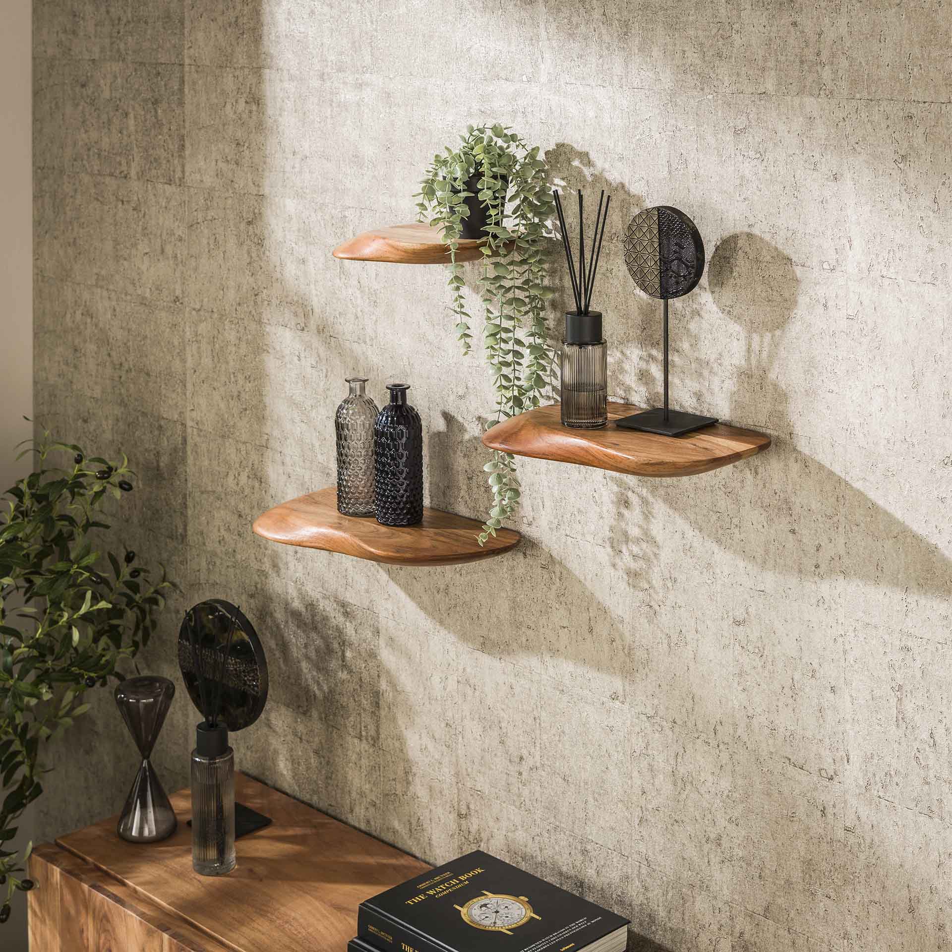 Organische Wandplank Set van 3 | zwevend