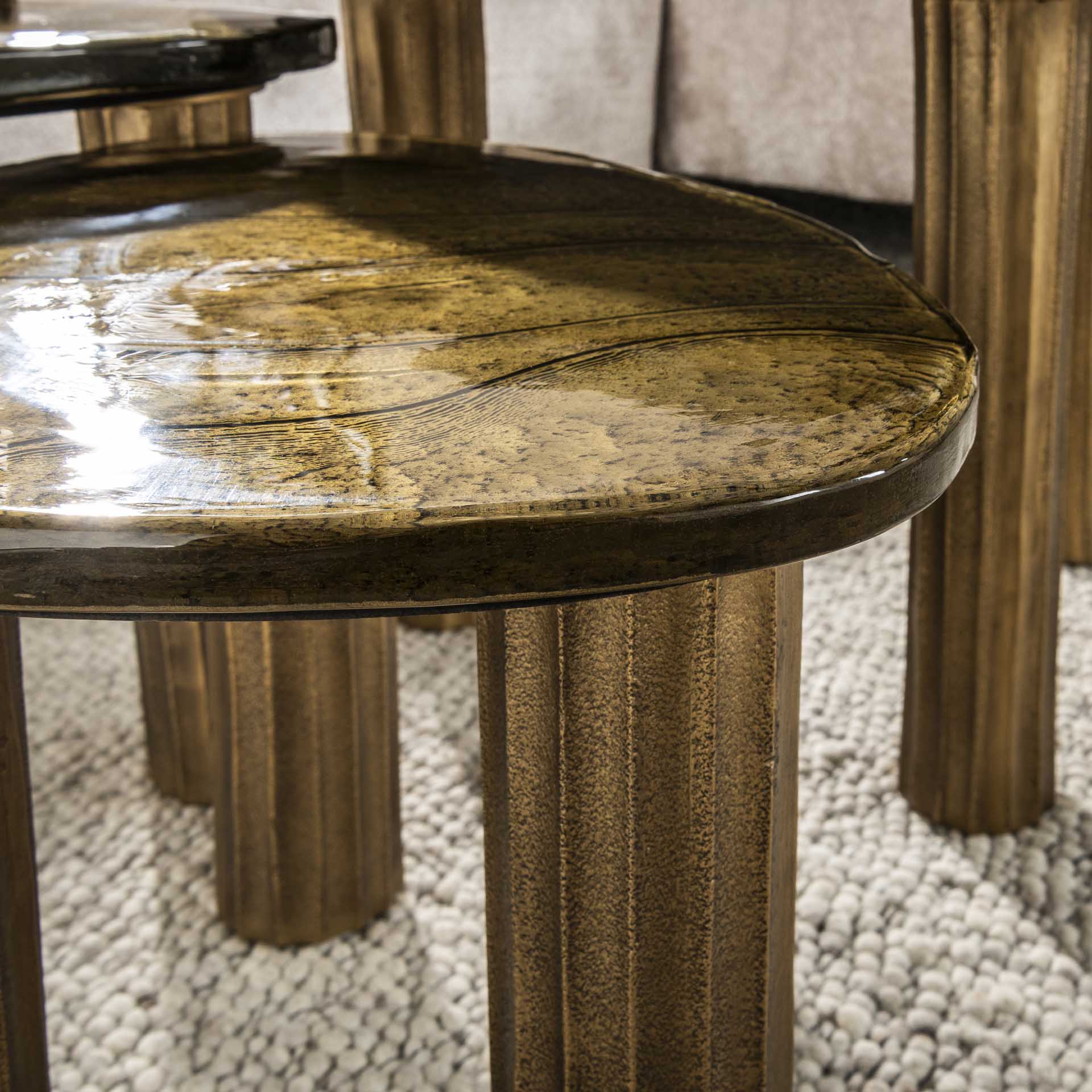 Ronde Salontafel Astra L Goud