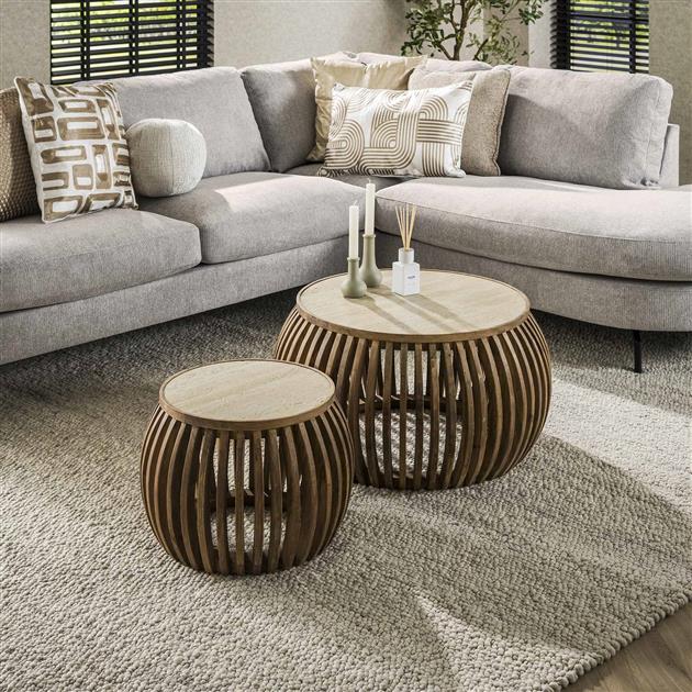 Ronde Salontafel set van 2 Nuovo Curve